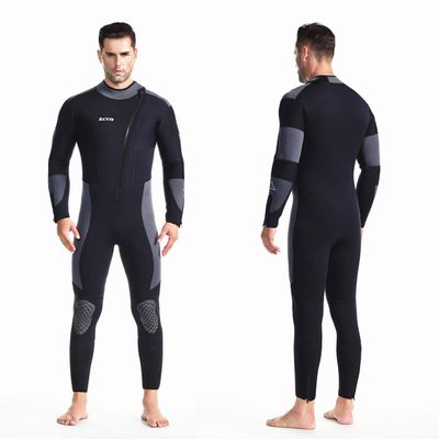 ZCCO Men's 5mm Neoprene Wetsuit - Ultra Stretch Full Body Diving Suit with Front Zip for Snorkeling, Scuba Diving, Swimming and Surfing (MF502-3XL)