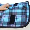CHALLENGER Horse English All-Purpose Neoprene Shock Absorbing Turquoise Plaid Saddle Pad 72TS29TR view 3