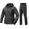 Lilychan Mens Military Soft Shell Tactical Jacket and Pants Set Waterproof Mountain Snow Snowboard Jacket Winter Outdoor Windproof Snowsuit (CP-Black, Large) view 1