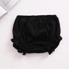 EISHOW Infant Baby Soft Ruffle Shorts Bloomers Toddler Boy Girl Solid Cotton Linen Blend Basic Bottom Cute Loose Harem Shorts (2-3 Years,B-Black) view 2