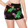 ALWAYS Women Workout Yoga Shorts - Premium Soft Solid Stretch Cheerleader Running Dance Volleyball Short Pants 1777BKGN XL view 1
