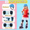 BURSUN Kids Bike Helmet Set Toddler Helmet Kids Helmet Adjustable for Ages 2-3-5-8-14 with Knee Elbow Wrist Pads, Multi-Sport Protective Gear for Cycling Skateboard Scooter Skating Boys Girls view 2