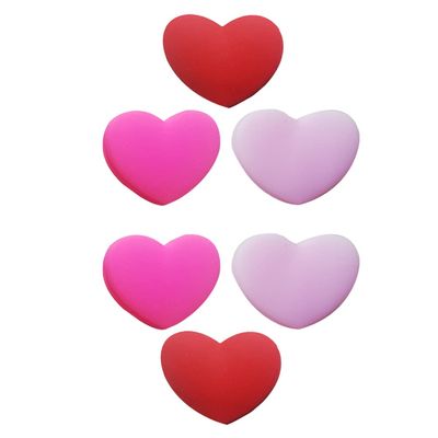BESPORTBLE 6pcs Heart Shape Tennis Racket Dampener Silicone Tennis Dampeners String Absorber for Racquetball