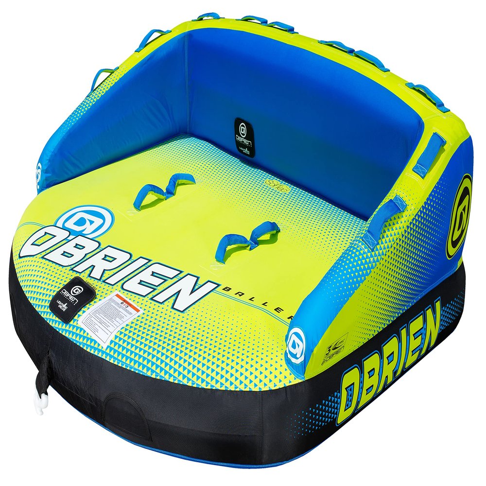 O'Brien 2022 Baller Soft Top 3-Person Tube, Green/Black