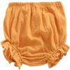 EISHOW Infant Baby Soft Ruffle Shorts Bloomers Toddler Boy Girl Solid Cotton Linen Blend Basic Bottom Cute Loose Harem Shorts (6-12 Months,B-Yellow) view 1