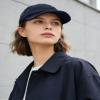 CLAPE Flat Top Baseball Cap for Men Women Running Sun Protection Hats Short Bill Brim Baseball Cap Trucker Style Hat (DY06-Navy) view 3