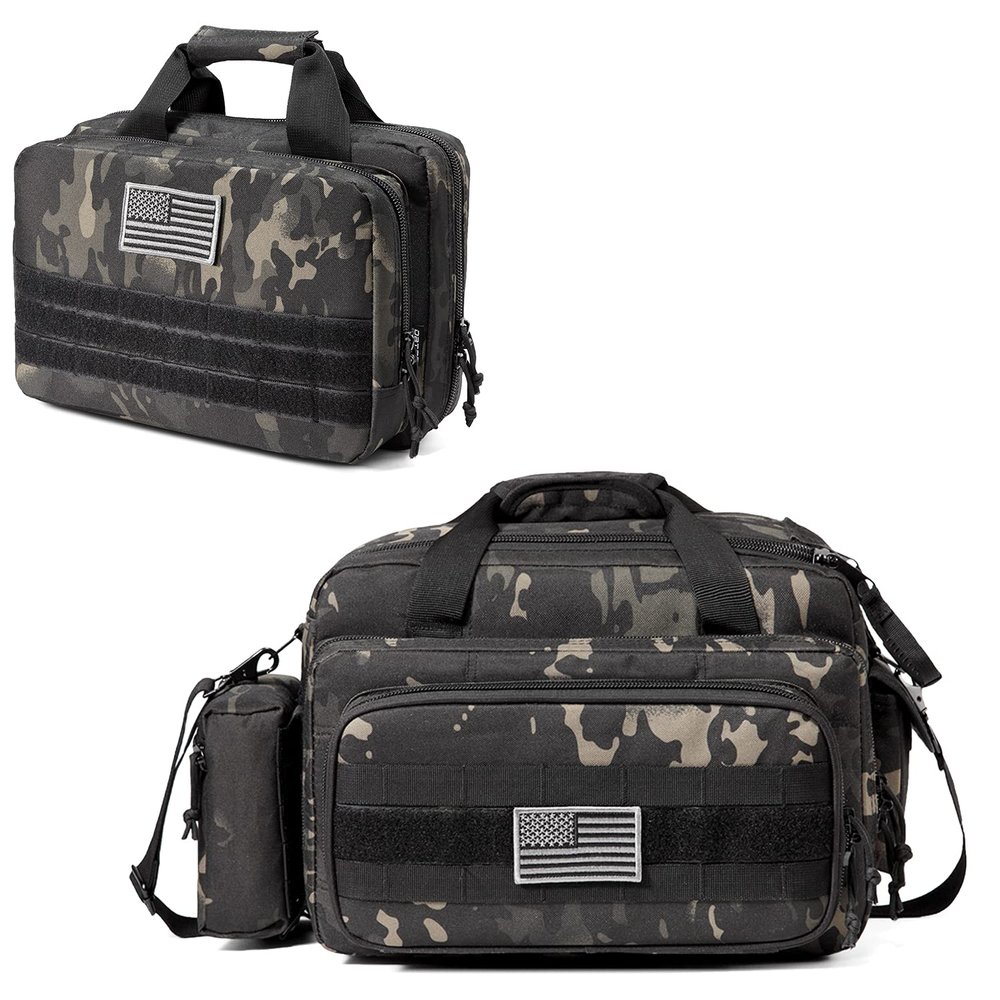 DBTAC Pistol Handbag XS for 1~2 Pistol + Range Bag Medium for 2~4 Pistol (Charcoal Camo)