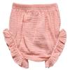 EISHOW Infant Baby Soft Ruffle Shorts Bloomers Toddler Boy Girl Solid Cotton Linen Blend Basic Bottom Cute Loose Harem Shorts (6-12 Months,C-Pink) view 1