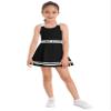 TiaoBug Youth Girls Golf Tennis Dress with Shorts Outfits Kids Tennis Tank Top Skirt Active Sports Dress Set Activewear Letters Black 14 Years view 1