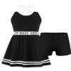 TiaoBug Youth Girls Golf Tennis Dress with Shorts Outfits Kids Tennis Tank Top Skirt Active Sports Dress Set Activewear Letters Black 14 Years view 3