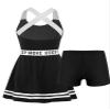 TiaoBug Youth Girls Golf Tennis Dress with Shorts Outfits Kids Tennis Tank Top Skirt Active Sports Dress Set Activewear Letters Black 14 Years view 4