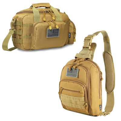 DBTAC Range Bag Small for 2X Pistol+ Tactical Concealed Carry Sling Bag (Brown)