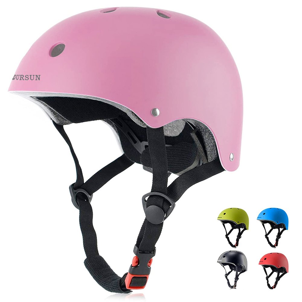 BURSUN Kids Bike Helmet Ventilation & Adjustable Toddler Helmet for Ages 8-14 Kids Boys Girls Multi-Sport Helmet for Bicycle Skate Scooter, 5 Colors