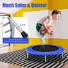 GYMAX Rebounder Trampoline for Adults, Mini Exercise Trampoline with Safety Pad, Foldable Rebounding Fitness Trampoline for Indoor/Outdoor, Small Workout Trampoline for Adults (Blue) view 3