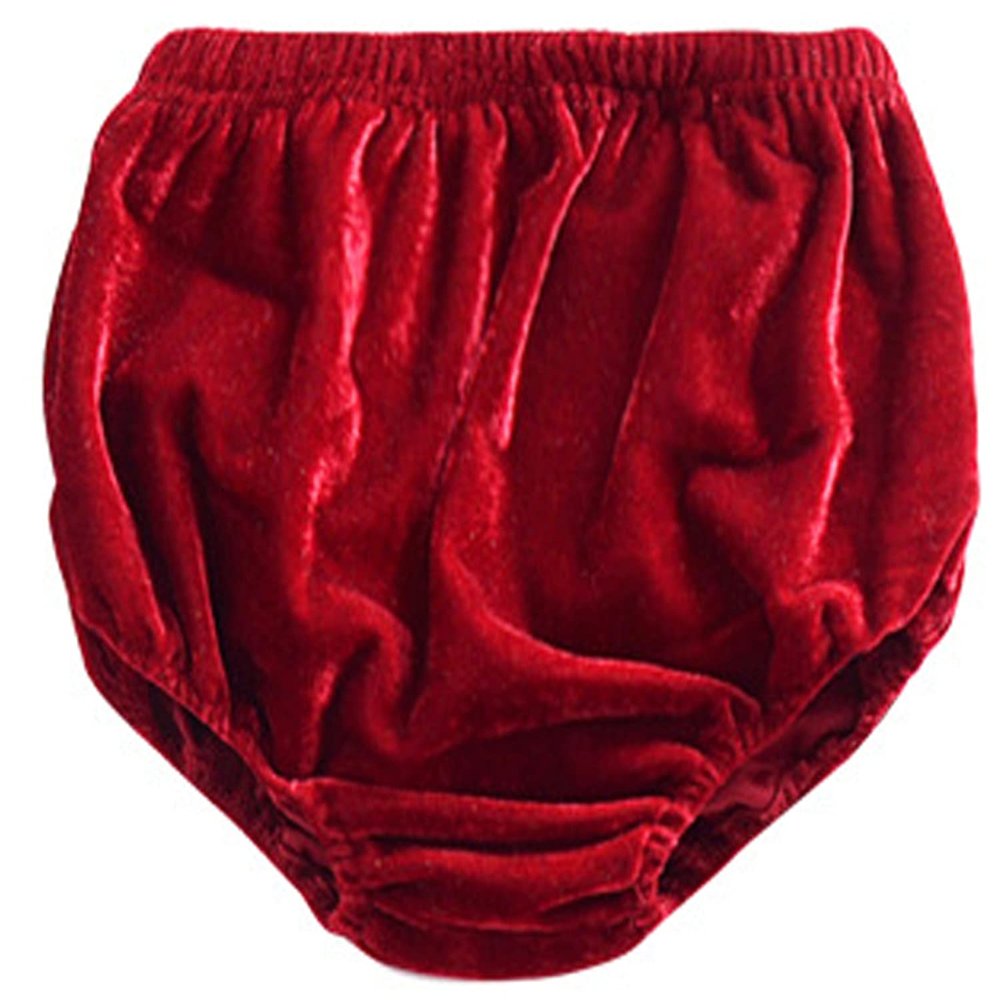 EISHOW Infant Baby Soft Ruffle Shorts Bloomers Toddler Boy Girl Solid Cotton Linen Blend Basic Bottom Cute Loose Harem Shorts (0-6 Months,A-Red)