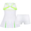Hansber Kids Girls Sleeveless Tennis Golf Dress Outfits Athletic Tank Top and Skirt with Built in Shorts Tracksuit Sets Open_Back_c 10 Years view 2