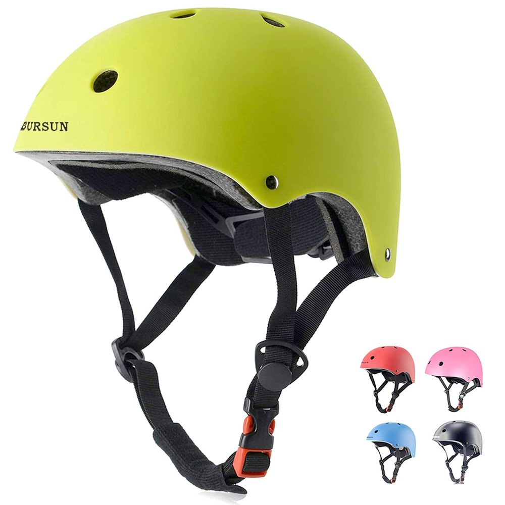 BURSUN Kids Bike Helmet Ventilation & Adjustable Toddler Helmet for Ages 8-14 Kids Boys Girls Multi-Sport Helmet for Bicycle Skate Scooter, 5 Colors