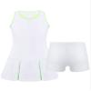 Hansber Kids Girls Sleeveless Tennis Golf Dress Outfits Athletic Tank Top and Skirt with Built in Shorts Tracksuit Sets Open_Back_c 14 Years view 1