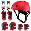 BURSUN Kids Bike Helmet Set Toddler Helmet Kids Helmet Adjustable for Ages 2-3-5-8-14 with Knee Elbow Wrist Pads, Multi-Sport Protective Gear for Cycling Skateboard Scooter Skating Boys Girls view 1