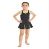TiaoBug Youth Girls Golf Tennis Dress with Shorts Outfits Kids Tennis Tank Top Skirt Active Sports Dress Set Activewear Black 6 Years view 1
