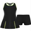 TiaoBug Youth Girls Golf Tennis Dress with Shorts Outfits Kids Tennis Tank Top Skirt Active Sports Dress Set Activewear Black 6 Years view 3