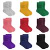 Auranso Girl Knee High Cotton Socks 9 Pairs Girls Long Crew Socks Color A 3-5 T view 1