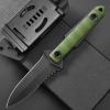 Ccanku C1290 Fixed Blade Marine Corp Serrated Knife 8 Inch D2 Blade Steel & G10 Handle For Outdoor Survival, Camping, Bushcraft and Hunting, K Sheath-Army Green view 2