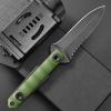Ccanku C1290 Fixed Blade Marine Corp Serrated Knife 8 Inch D2 Blade Steel & G10 Handle For Outdoor Survival, Camping, Bushcraft and Hunting, K Sheath-Army Green view 3
