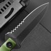 Ccanku C1290 Fixed Blade Marine Corp Serrated Knife 8 Inch D2 Blade Steel & G10 Handle For Outdoor Survival, Camping, Bushcraft and Hunting, K Sheath-Army Green view 4