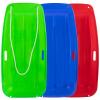 3Pack Plastic Snow Sled for Kids & Adults 35" x 17" - Flexible Toboggan Sleds with Pull Rope & Two Handles for up to 2 Sledders Winter Snow Sledding Downhill Outdoor, S view 1