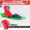 3Pack Plastic Snow Sled for Kids & Adults 35" x 17" - Flexible Toboggan Sleds with Pull Rope & Two Handles for up to 2 Sledders Winter Snow Sledding Downhill Outdoor, S view 3