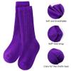 Auranso Girl Knee High Cotton Socks 9 Pairs Girls Long Crew Socks Color A 6-8 Years view 3