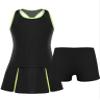Hansber Kids Girls Sleeveless Tennis Golf Dress Outfits Athletic Tank Top and Skirt with Built in Shorts Tracksuit Sets Open_Back_b 8 Years view 1