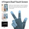 ViGrace Winter Touchscreen Gloves for Men & Women with 3 Fingers Dual-layer Touch Screen Warm Lined Anti-Slip Thermal Knit Driving Texting Glove(Blue, Medium) view 2