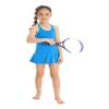 TiaoBug Youth Girls Golf Tennis Dress with Shorts Outfits Kids Tennis Tank Top Skirt Active Sports Dress Set Activewear Blue 6 Years view 1
