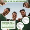 10 Pcs Sport Mouth Guards Gum Teeth Armor Game Guard for Boxing Basketball Football Hockey Karate Basketball Rugby Match (White,Black) view 4