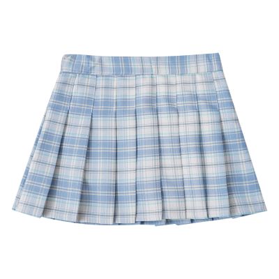 easyforever Kids Girls Knee Length Summer Skater Skirt Elastic Waist Pleated A-line Skirt School Uniform Sky Blue a 5-6 Years