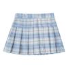 easyforever Kids Girls Knee Length Summer Skater Skirt Elastic Waist Pleated A-line Skirt School Uniform Sky Blue a 5-6 Years view 1