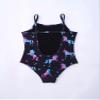 winying Kids Girls One Piece Swimsuit Hawaiian Beach Swimwear Ruffled Backless Rash Guard Beachwear Black Horse 2 6 Years view 4