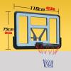 Wall Moundted Basketball Hoop, 43in PC Shatterproof Rebounds for Adults, Teenagers and Kids Basketball Training view 3