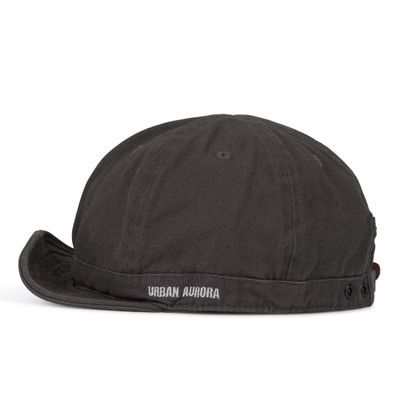 CLAPE Short Bill Cap Low Profile Casual Flat Brimmed Lightweight Hats Trucker/Baseball Style Hat Cap (DY06-Gray)
