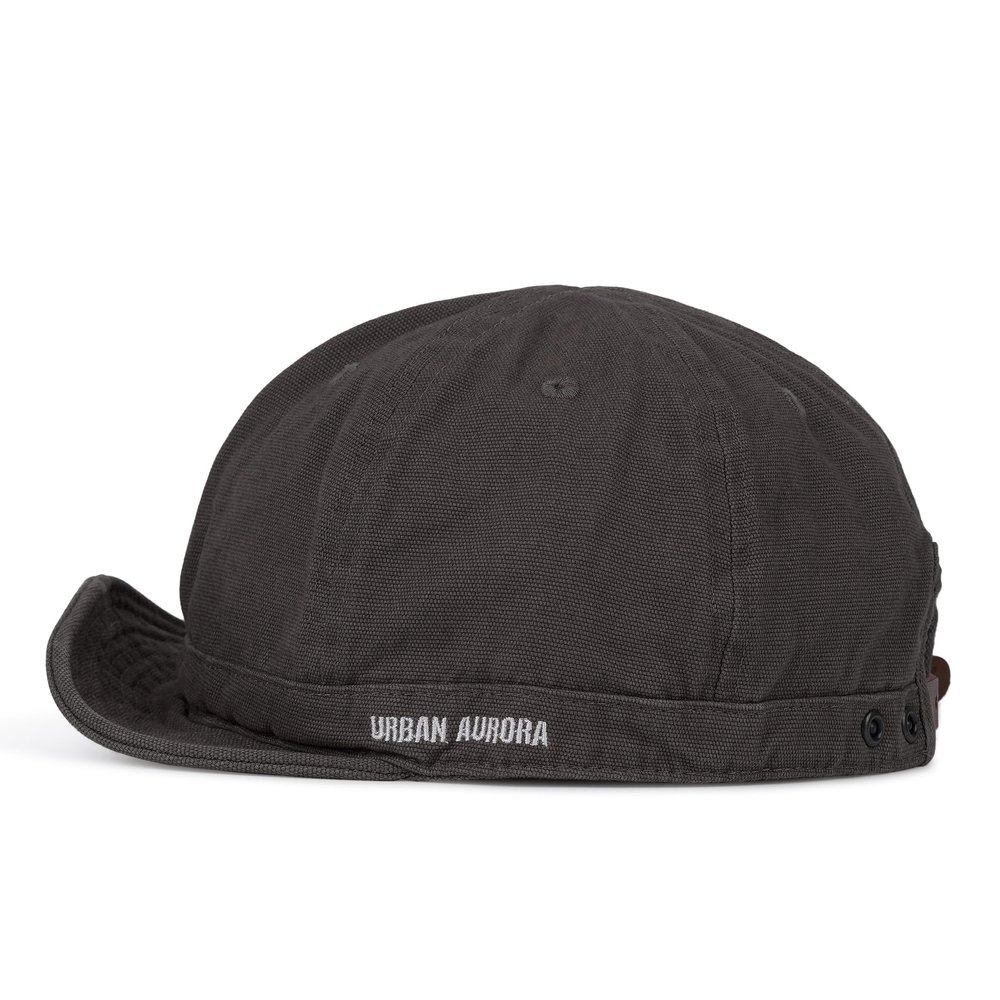 CLAPE Short Bill Cap Low Profile Casual Flat Brimmed Lightweight Hats Trucker/Baseball Style Hat Cap (DY06-Gray)