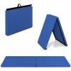 Giantex 6x2'X1.6'' Gymnastics Mat Thick Folding Panel for for Gym, Yoga, Exercise Mat with Hook & Loop Fasteners Blue view 1