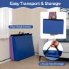 Giantex 6x2'X1.6'' Gymnastics Mat Thick Folding Panel for for Gym, Yoga, Exercise Mat with Hook & Loop Fasteners Blue view 4