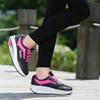 Hbeylia Platform Fashion Sneakers for Women Waterproof Leather Fashion Casual Lace Up Chunky Bottom High Heels Walking Running Hiking Athletic Sport Shoes Fall Low Top Skateboard Play Sneakers Black view 3
