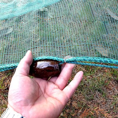 Lawaia Portable Folded Fishing Trap Net 3/4/6/8/10M Small Mesh Trawl Fishing Cage with Ceramic Sinkers Floats Folding Crab Trap for River Blocking Fish Trap,Network Port Width 3m Shrimp Cage