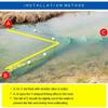 Lawaia Portable Folded Fishing Trap Net 3/4/6/8/10M Small Mesh Trawl Fishing Cage with Ceramic Sinkers Floats Folding Crab Trap for River Blocking Fish Trap,Network Port Width 3m Shrimp Cage view 2