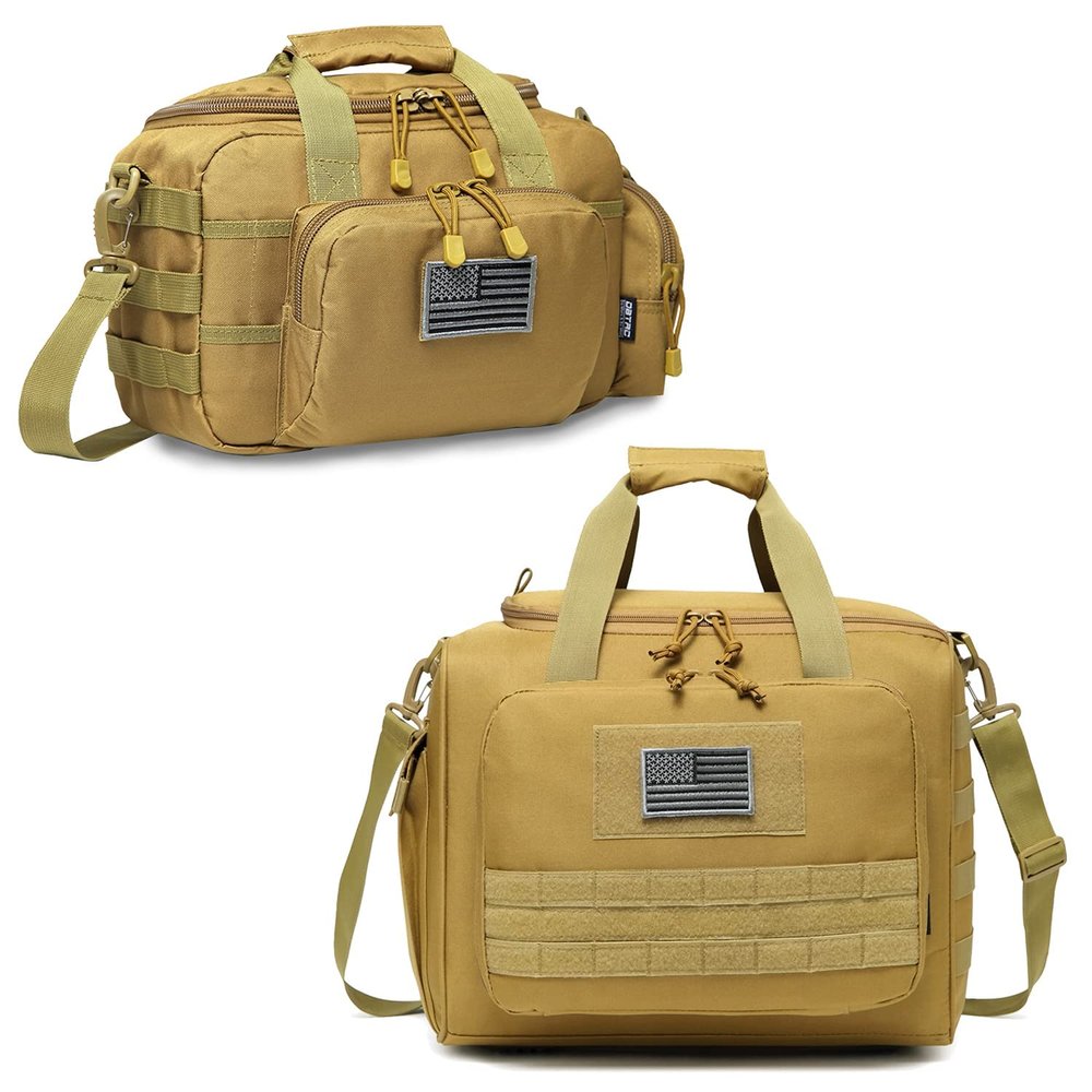 DBTAC Range Bag Small for 2X Pistol + Range Bag Large for 4+ Pistol (Brown)