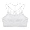 Hedmy Kids Girls Classic Sports Bra Net Shape Back Tank Bra Tops for Ballet Dance Yoga Gymnastics Running Ivory 4 Years view 3