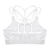 Hedmy Kids Girls Classic Sports Bra Net Shape Back Tank Bra Tops for Ballet Dance Yoga Gymnastics Running Ivory 4 Years view 4